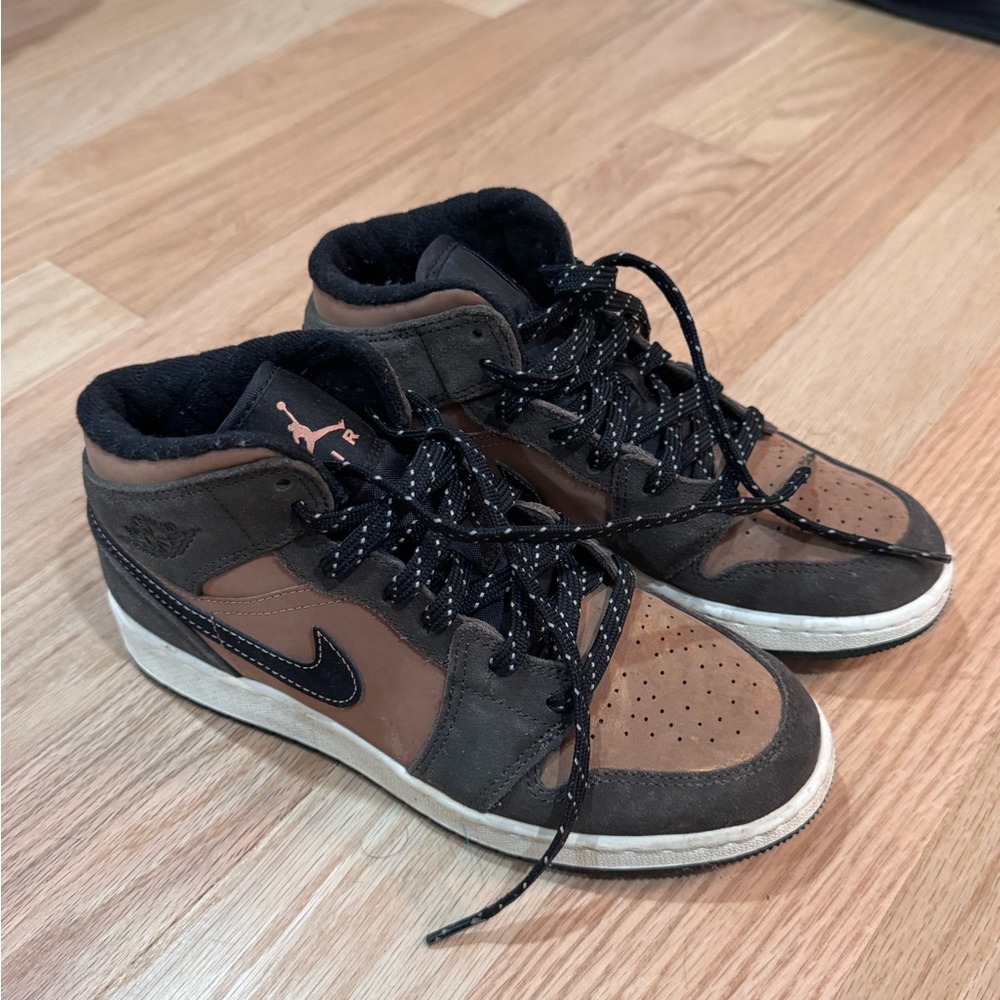 Jordan Mid-Top Sneakers in Brown and Black